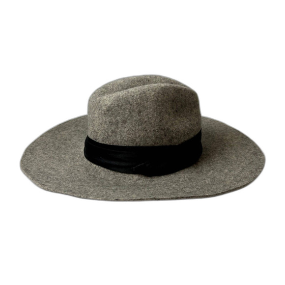 Banana Republic Felt Fedora Hat 100% Wool Grey Size S/M - Picture 5 of 9